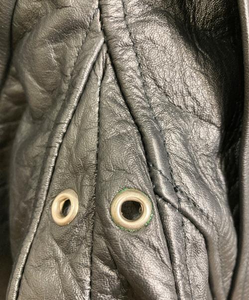 HORN WORKS（ホーンワークス）HORN WORKS (ホーンワークス) シングルライダースジャケット　レザージャケット　バッファロー ブラック サイズ:4Lの古着・服飾アイテム