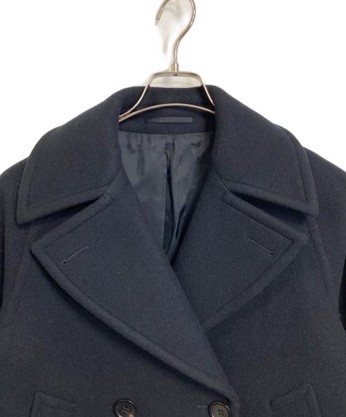 VERMEIL par iena（ヴェルメイユ パー イエナ）VERMEIL par iena (ヴェルメイユ パー イエナ) Super140s 起毛メルトンPコート　Pコート　アウター　ミドル丈 ネイビー サイズ:38 未使用品の古着・服飾アイテム
