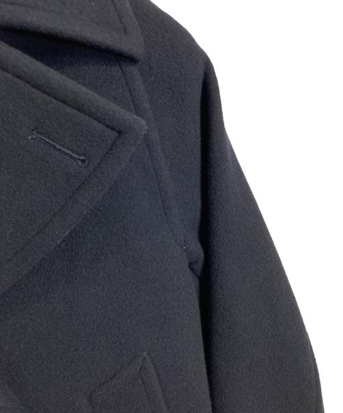 VERMEIL par iena（ヴェルメイユ パー イエナ）VERMEIL par iena (ヴェルメイユ パー イエナ) Super140s 起毛メルトンPコート　Pコート　アウター　ミドル丈 ネイビー サイズ:38 未使用品の古着・服飾アイテム