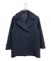 VERMEIL par iena（ヴェルメイユ パー イエナ）の古着「Super140s 起毛メルトンPコート　Pコート　アウター　ミドル丈」｜ネイビー