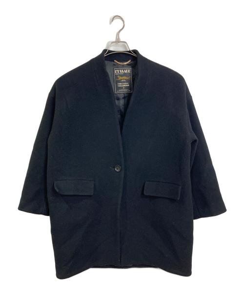 journal standard L'essage（ジャーナルスタンダード レサージュ）journal standard L'essage (ジャーナルスタンダード レサージュ) コクーンミドルコート2  アウター　ミドル丈 ブラック サイズ:FREEの古着・服飾アイテム