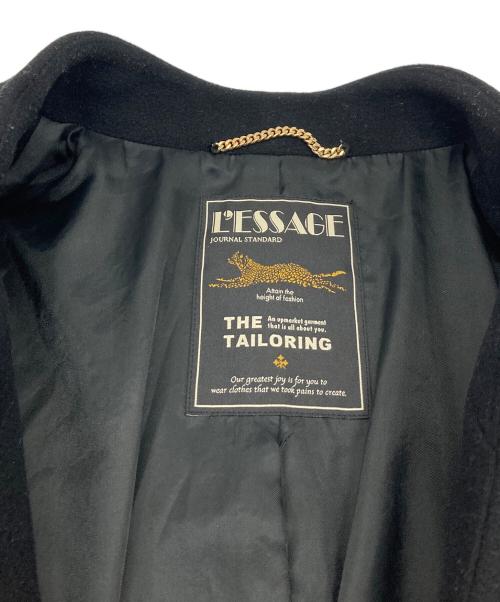 journal standard L'essage（ジャーナルスタンダード レサージュ）journal standard L'essage (ジャーナルスタンダード レサージュ) コクーンミドルコート2  アウター　ミドル丈 ブラック サイズ:FREEの古着・服飾アイテム