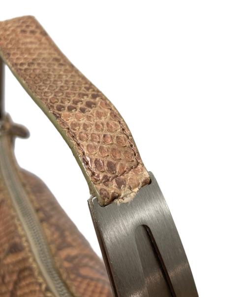 TOD'S（トッズ）TOD'S (トッズ) ワンショルダーバッグ パイソン　ハンドバッグ ブラウン サイズ:実寸参照の古着・服飾アイテム