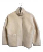 TODAYFULトゥデイフル）の古着「Standcollar Boa Jacket スタンドカラーボアジャケット　ボアコート　アウター　」｜アイボリー