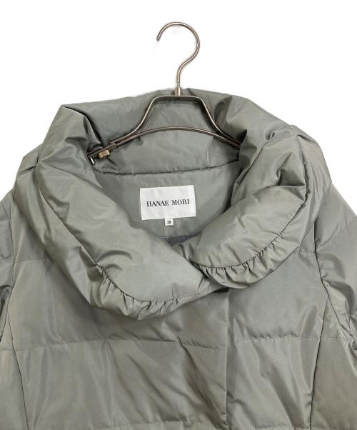 HANAE MORI（ハナエモリ）HANAE MORI (ハナエモリ) ショールカラーダウンコート　ロングコート グリーン サイズ:Mの古着・服飾アイテム