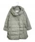 HANAE MORI（ハナエモリ）の古着「ショールカラーダウンコート　ロングコート」｜グリーン