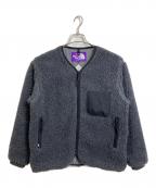 THE NORTHFACE PURPLELABELザ・ノースフェイス パープルレーベル）の古着「Wool Boa WINDSTOPPER Field Cardigan  ウールボア　フィールドカーディガン　ボアジャケット　アウター　スポーツ　アウトドア」｜グレー