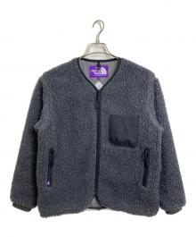 THE NORTHFACE PURPLELABEL（ザ・ノースフェイス パープルレーベル）の古着「Wool Boa WINDSTOPPER Field Cardigan  ウールボア　フィールドカーディガン　ボアジャケット　アウター　スポーツ　アウトドア」｜グレー