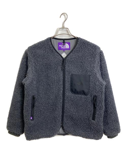 THE NORTHFACE PURPLELABEL（ザ・ノースフェイス パープルレーベル）THE NORTHFACE PURPLELABEL Wool Boa WINDSTOPPER Field Cardigan  ウールボア　フィールドカーディガン　ボアジャケット　アウター　スポーツ　アウトドア グレー サイズ:Sの古着・服飾アイテム