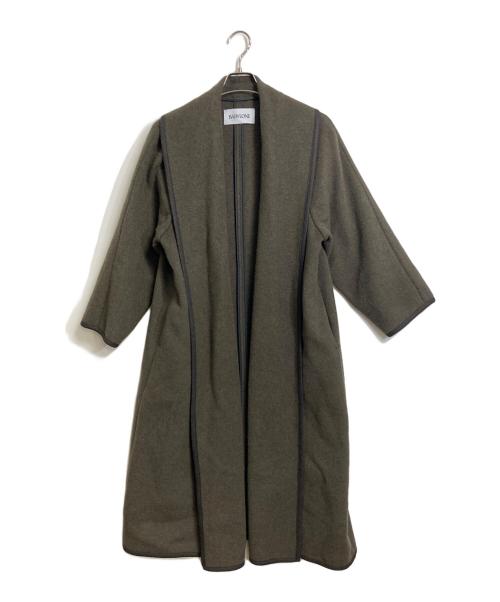 BABYLONE（バビロン）BABYLONE (バビロン) MENTECO ガウンコート　2ポケット オリーブ サイズ:FREEの古着・服飾アイテム