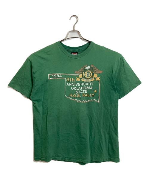 HARLEY-DAVIDSON（ハーレーダビッドソン）HARLEY-DAVIDSON (ハーレーダビッドソン) 【古着】Tシャツ　半袖カットソー　Tee 90年代　USA製 グリーン サイズ:XLの古着・服飾アイテム