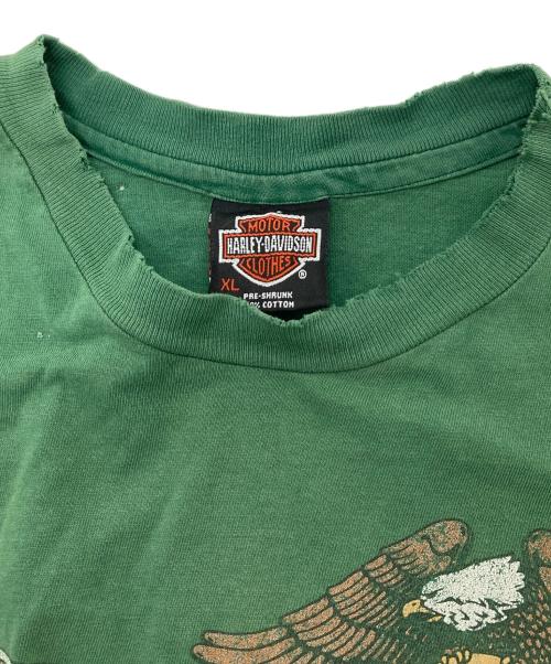 HARLEY-DAVIDSON（ハーレーダビッドソン）HARLEY-DAVIDSON (ハーレーダビッドソン) 【古着】Tシャツ　半袖カットソー　Tee 90年代　USA製 グリーン サイズ:XLの古着・服飾アイテム