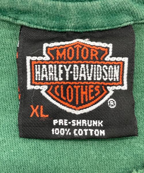 HARLEY-DAVIDSON（ハーレーダビッドソン）HARLEY-DAVIDSON (ハーレーダビッドソン) 【古着】Tシャツ　半袖カットソー　Tee 90年代　USA製 グリーン サイズ:XLの古着・服飾アイテム