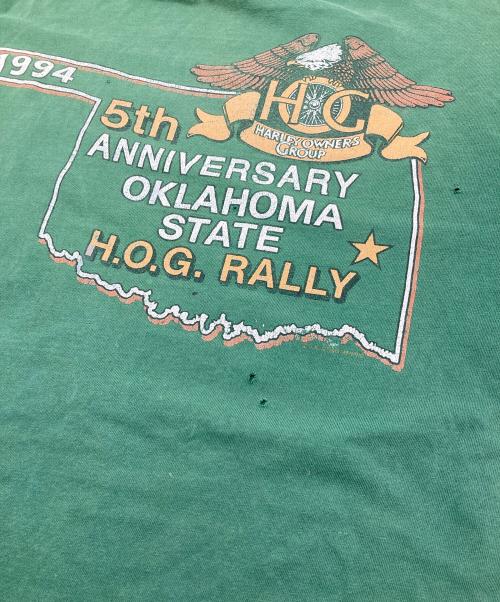 HARLEY-DAVIDSON（ハーレーダビッドソン）HARLEY-DAVIDSON (ハーレーダビッドソン) 【古着】Tシャツ　半袖カットソー　Tee 90年代　USA製 グリーン サイズ:XLの古着・服飾アイテム
