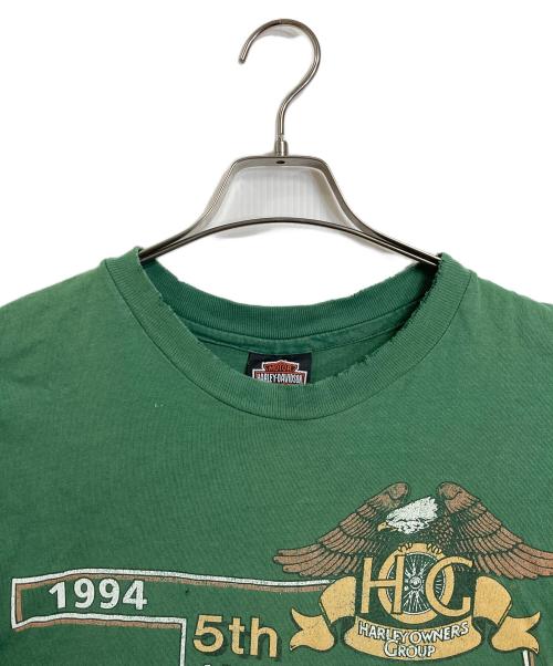 HARLEY-DAVIDSON（ハーレーダビッドソン）HARLEY-DAVIDSON (ハーレーダビッドソン) 【古着】Tシャツ　半袖カットソー　Tee 90年代　USA製 グリーン サイズ:XLの古着・服飾アイテム