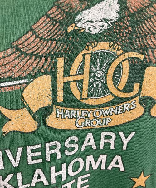 HARLEY-DAVIDSON（ハーレーダビッドソン）HARLEY-DAVIDSON (ハーレーダビッドソン) 【古着】Tシャツ　半袖カットソー　Tee 90年代　USA製 グリーン サイズ:XLの古着・服飾アイテム