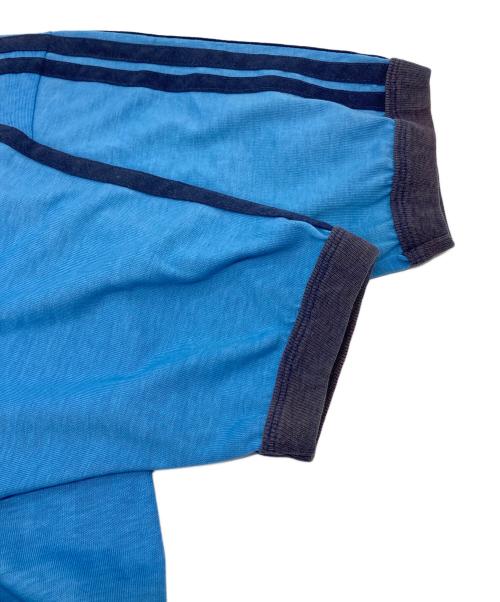 adidas（アディダス）adidas (アディダス) 【古着】80’S 半袖カットソー　USA製　3ライン　USA製 ネイビー×ブルー サイズ:Lの古着・服飾アイテム