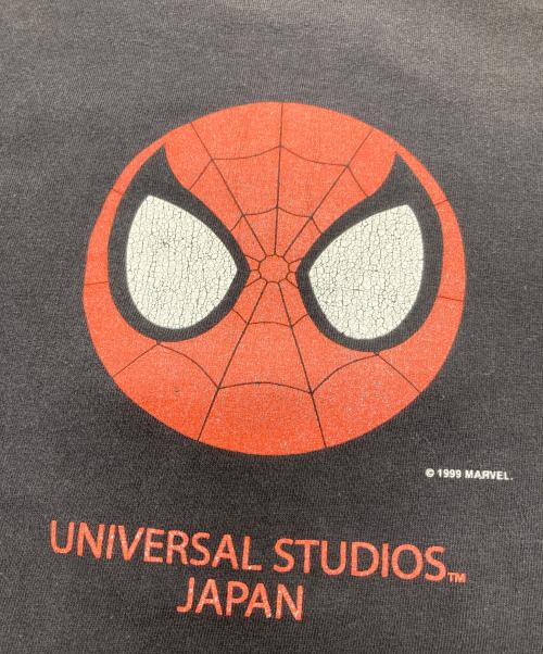 UNIVERSAL STUDIOS JAPAN（ユニバーサルスタジオジャパン）UNIVERSAL STUDIOS JAPAN (ユニバーサルスタジオジャパン) 【古着】90’S スパイダーマン ヴィンテージTシャツ　1999年 MARVELコピーライター有 メキシコ製 ブラック サイズ:Mの古着・服飾アイテム