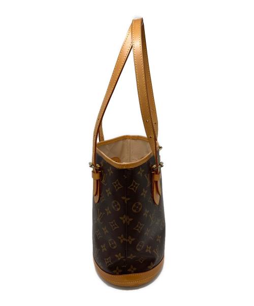 LOUIS VUITTON（ルイ ヴィトン）LOUIS VUITTON (ルイ ヴィトン) ショルダーバッグ　ハンドバッグ　モノグラム　バケットPM USA製 ブラウン サイズ:PMの古着・服飾アイテム