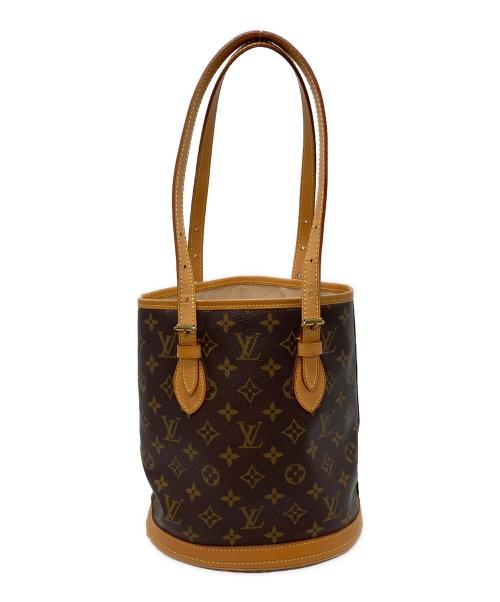 LOUIS VUITTON（ルイ ヴィトン）LOUIS VUITTON (ルイ ヴィトン) ショルダーバッグ　ハンドバッグ　モノグラム　バケットPM USA製 ブラウン サイズ:PMの古着・服飾アイテム