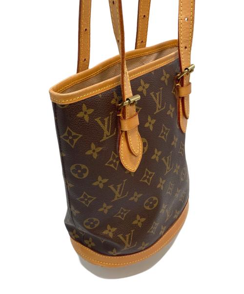 LOUIS VUITTON（ルイ ヴィトン）LOUIS VUITTON (ルイ ヴィトン) ショルダーバッグ　ハンドバッグ　モノグラム　バケットPM USA製 ブラウン サイズ:PMの古着・服飾アイテム