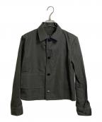 Y'sワイズ）の古着「ジャケット　シャツジャケット　リネン混ジャケット」｜オリーブ