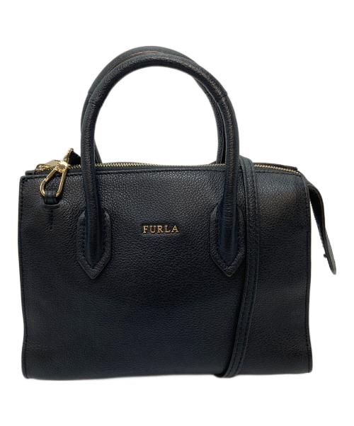 FURLA（フルラ）FURLA (フルラ) 2WAYショルダーバッグ　レザーバッグ ブラック サイズ:実寸参照の古着・服飾アイテム
