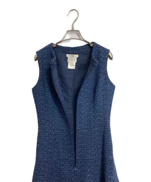 Rene（ルネ）Rene (ルネ) セットアップツイードジャケット　ワンピース　ノースリーブワンピース　ジャケット　日本製 ネイビー サイズ:36の古着・服飾アイテム