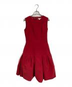 Reneルネ）の古着「ノースリーブワンピース　ドレスワンピース」｜レッド
