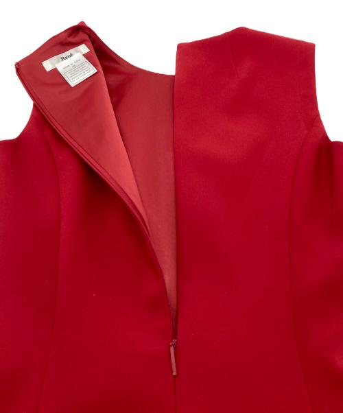 Rene（ルネ）Rene (ルネ) ノースリーブワンピース　ドレスワンピース レッド サイズ:36の古着・服飾アイテム
