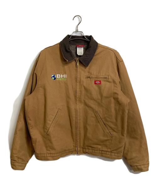 Dickies（ディッキーズ）Dickies (ディッキーズ) 企業ロゴ ダックジャケット　ワークジャケット ブラウン サイズ:実寸参照の古着・服飾アイテム