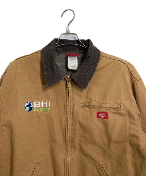 Dickies（ディッキーズ）Dickies (ディッキーズ) 企業ロゴ ダックジャケット　ワークジャケット ブラウン サイズ:実寸参照の古着・服飾アイテム