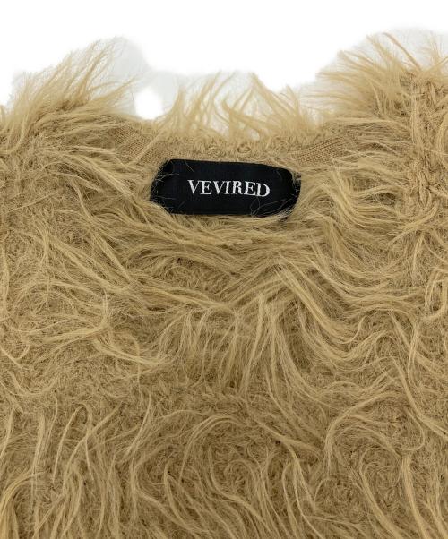 VEVIRED（ヴェビレッド）VEVIRED (ヴェビレッド) Vネックシャギーニットプルオーバー ベージュ サイズ:38の古着・服飾アイテム