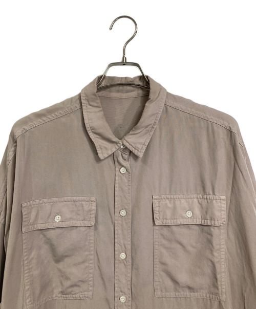 RIVE DROITE（リヴドロワ）RIVE DROITE (リヴドロワ) ガーメントダイワイドシャツ　ビックシルエット ベージュ サイズ:FREEの古着・服飾アイテム