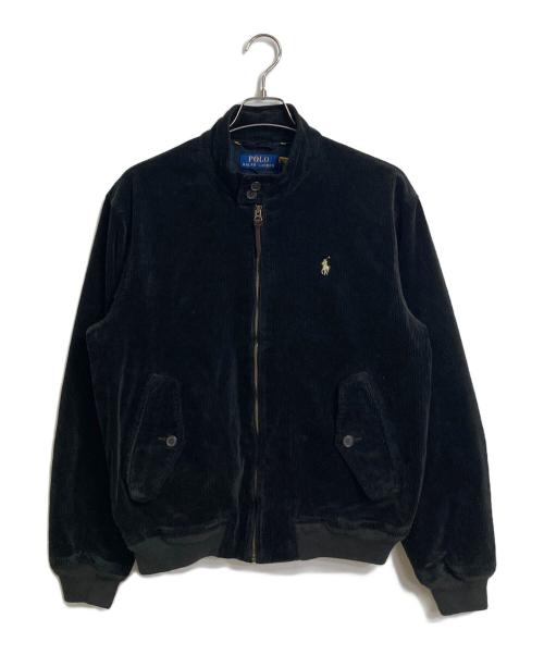 POLO RALPH LAUREN（ポロ・ラルフローレン）POLO RALPH LAUREN (ポロ・ラルフローレン) コーデュロイスイングトップ　ジップアップ　長袖ジャケット　2ポケット ブラック サイズ:M 未使用品の古着・服飾アイテム