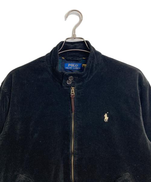 POLO RALPH LAUREN（ポロ・ラルフローレン）POLO RALPH LAUREN (ポロ・ラルフローレン) コーデュロイスイングトップ　ジップアップ　長袖ジャケット　2ポケット ブラック サイズ:M 未使用品の古着・服飾アイテム
