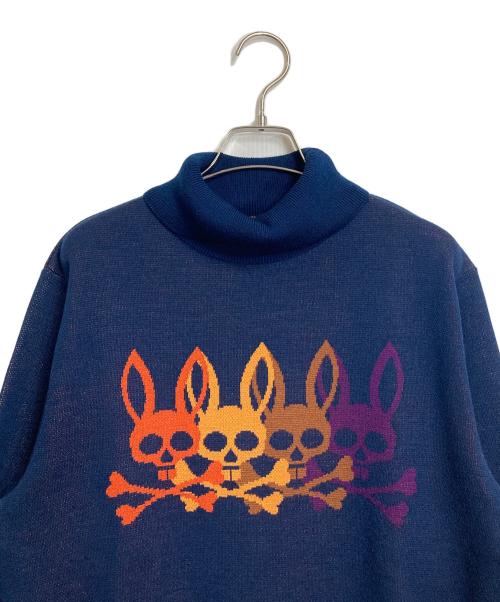 Psycho Bunny（サイコ バニー）Psycho Bunny (サイコ バニー) タートルネックニット　ゴルフニット ネイビー サイズ:M 未使用品の古着・服飾アイテム