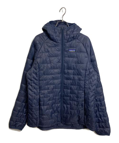 Patagonia（パタゴニア）Patagonia (パタゴニア) micro puff hoodie マイクロパフフーディ ウィメンズ　中綿ジャケット ネイビー サイズ:L 未使用品の古着・服飾アイテム