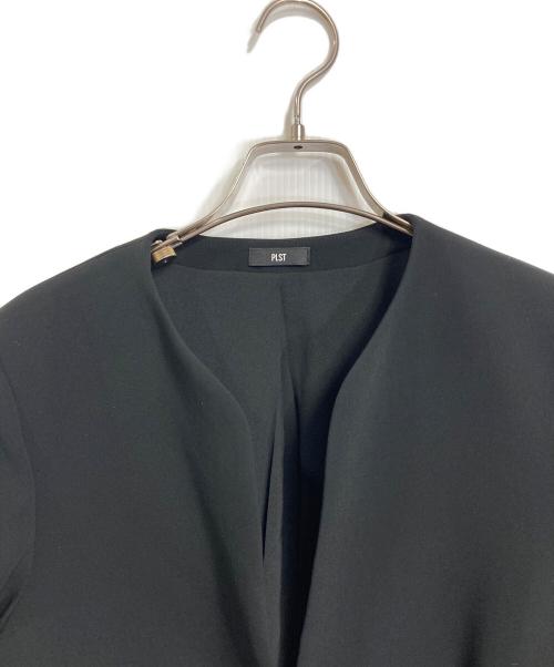 PLST（プラステ）PLST (プラステ) トリアセブレンドペプラムジャケット　アウター　ライトアウター　オフィスカジュアル　セレモニー ブラック サイズ:Mの古着・服飾アイテム