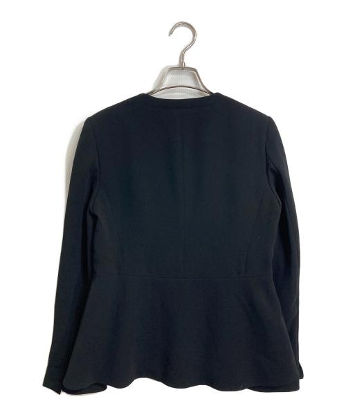 PLST（プラステ）PLST (プラステ) トリアセブレンドペプラムジャケット　アウター　ライトアウター　オフィスカジュアル　セレモニー ブラック サイズ:Mの古着・服飾アイテム