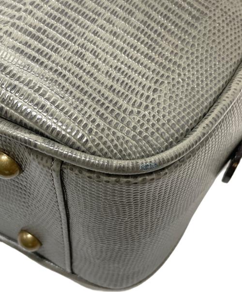 TOFF&LOADSTONE（トフアンドロードストーン）TOFF&LOADSTONE (トフアンドロードストーン) リザード型押し 2WAY ショルダーバッグ グレー サイズ:実寸参照の古着・服飾アイテム