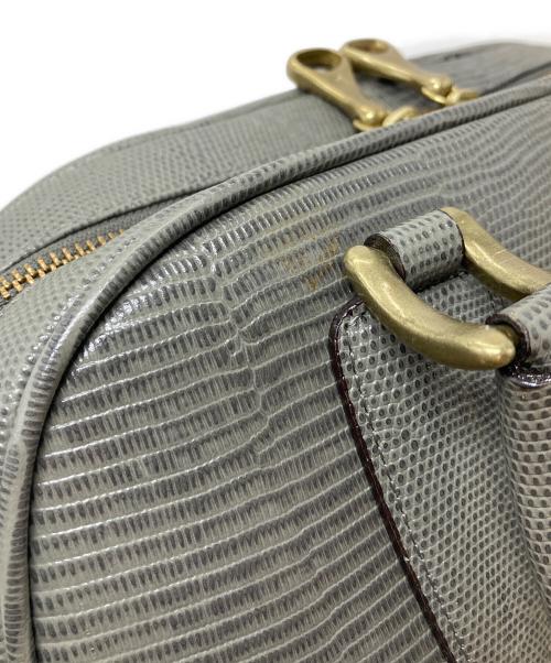 TOFF&LOADSTONE（トフアンドロードストーン）TOFF&LOADSTONE (トフアンドロードストーン) リザード型押し 2WAY ショルダーバッグ グレー サイズ:実寸参照の古着・服飾アイテム