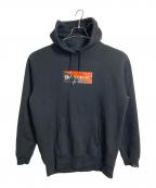 APPLEBUMアップルバム）の古着「Bandanna Box Logo Sweat Parka バンダナボックスロゴパーカー　AppleBUM」｜ブラック