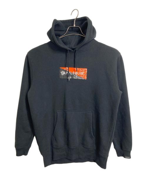 APPLEBUM（アップルバム）APPLEBUM (アップルバム) Bandanna Box Logo Sweat Parka バンダナボックスロゴパーカー　AppleBUM ブラック サイズ: Mの古着・服飾アイテム