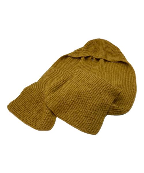 DRIES VAN NOTEN（ドリスヴァンノッテン）DRIES VAN NOTEN (ドリスヴァンノッテン) バラクラバマフラー　ニットマフラー イエロー サイズ:実寸参照の古着・服飾アイテム
