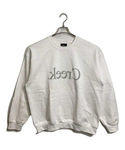 Creek（クリーク）creek (クリーク) 反転ロゴスウェット　スウェット ホワイト サイズ:Lの古着・服飾アイテム