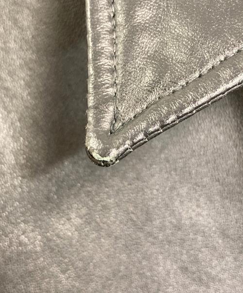 MEN'S TENORAS（メンズティラノス）MEN'S TENORAS (メンズティラノス) 【古着】レザーコート　ステンカラーコート　ロングコート　ラムレザー　羊革　アウター ブラック サイズ:LARGEの古着・服飾アイテム