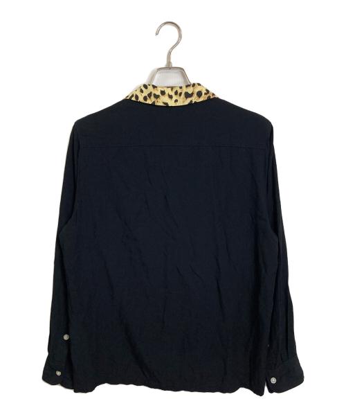 CarHartt（カーハート）CarHartt (カーハート) WACKO MARIA (ワコマリア) 50's Shirt レオパード切替オープンカラーレーヨンシャツ ブラック サイズ:Sの古着・服飾アイテム
