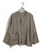 LE GLAZIKル グラジック）の古着「リネンジャケット　ライトジャケット　日本製」｜ベージュ