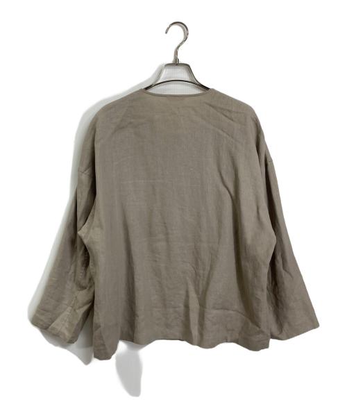 LE GLAZIK（ル グラジック）LE GLAZIK (ル グラジック) リネンジャケット　ライトジャケット　日本製 ベージュ サイズ:36の古着・服飾アイテム